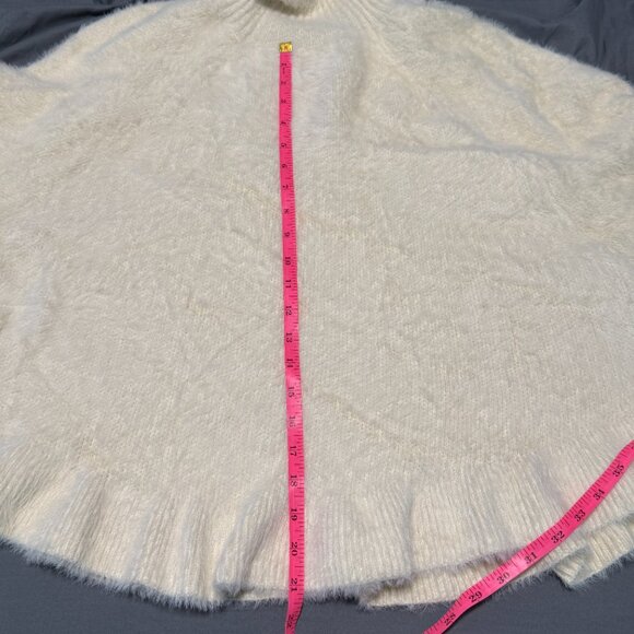 Anthropologie Poncho Style Cream Colored Women's Sweater - Picture 9 of 15